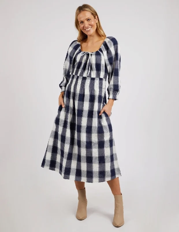 Anniversary Sale Cedar Dress Navy Check