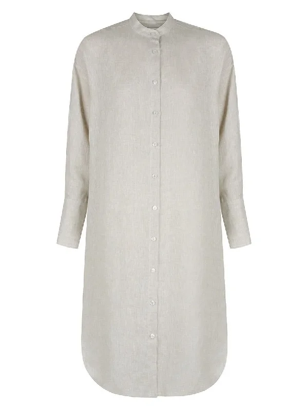 Loyalty Reward Classic Linen Shirtdress Oat