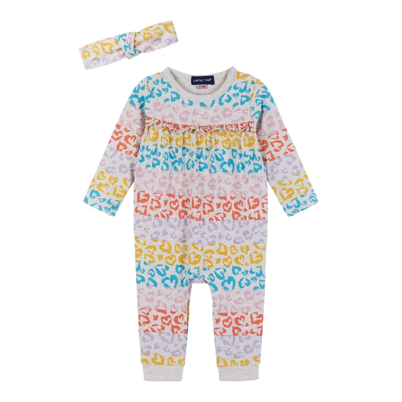 Hot Deal Colorful Heart Romper with Headband