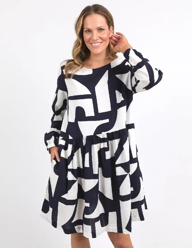 Sale Event Dali Dress Midnight Abstract