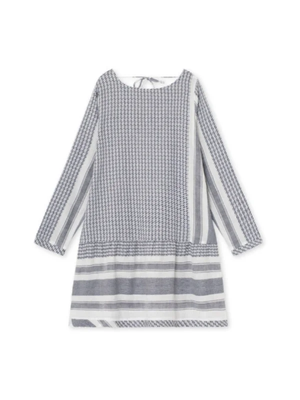 Price Reduction Gina LS Dress 476 Whisper White/Peacoat