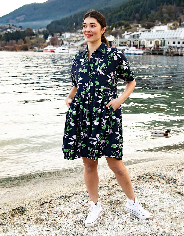 Limited Time Discount Idyll Floral Dress Navy