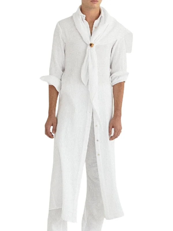Exclusive Deal Long Shirt Dress White