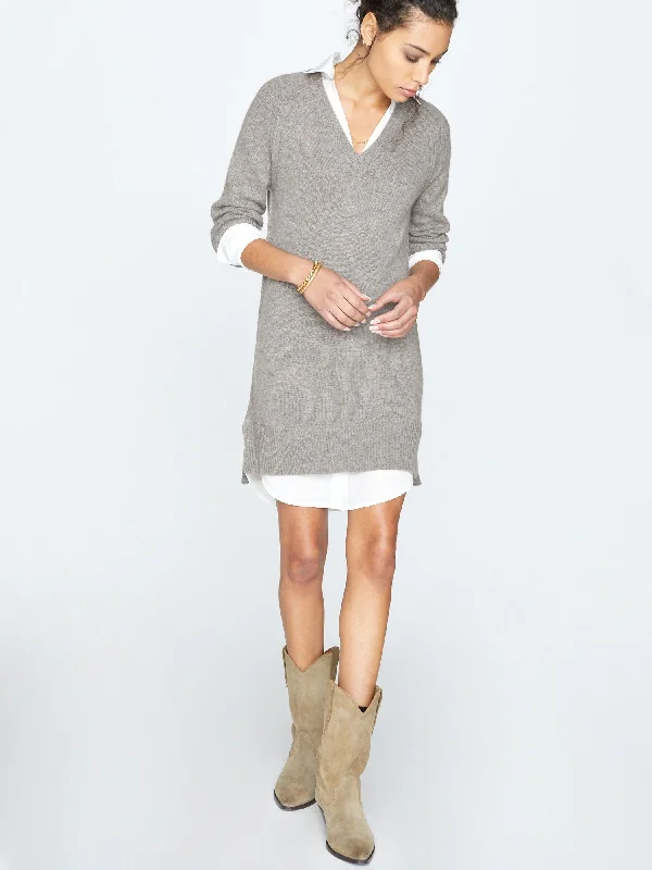 Take Advantage The Looker Layered V-Neck Dress