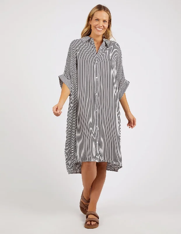 Year-End Sale Luna Dress Navy & White Stripe