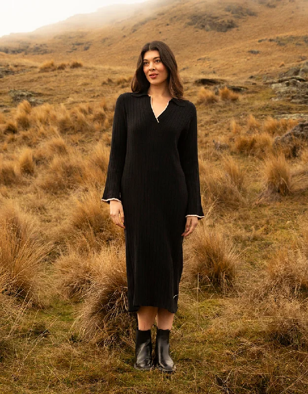 Referral Discount Maple Knit Dress Black