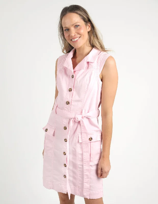 Great Deals Marigold Denim Dress Pinkaboo