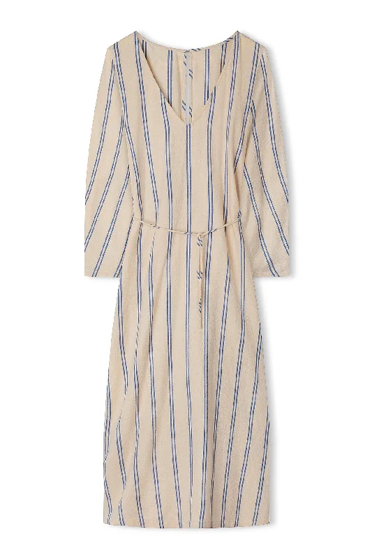 Flash Deals Marine Twin Stripe Organic Cotton Dress