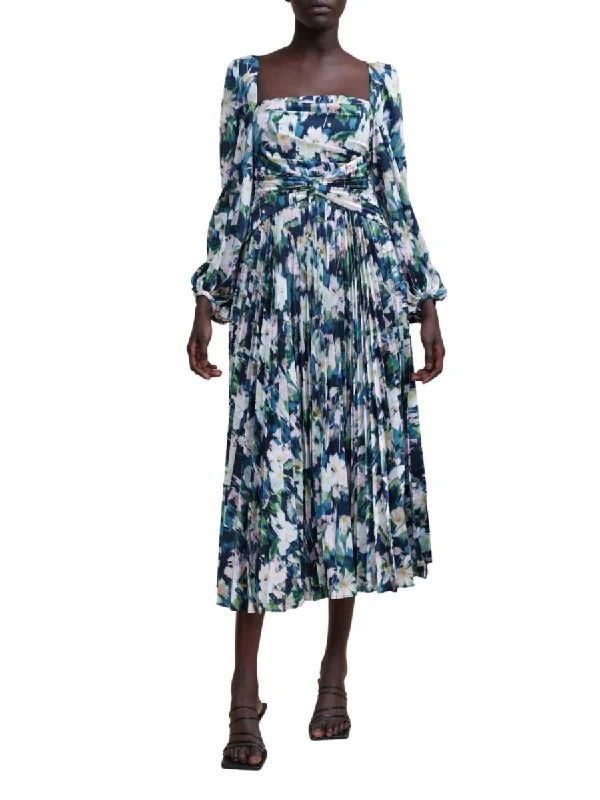 Early Access Mattison Dress Navy Posy