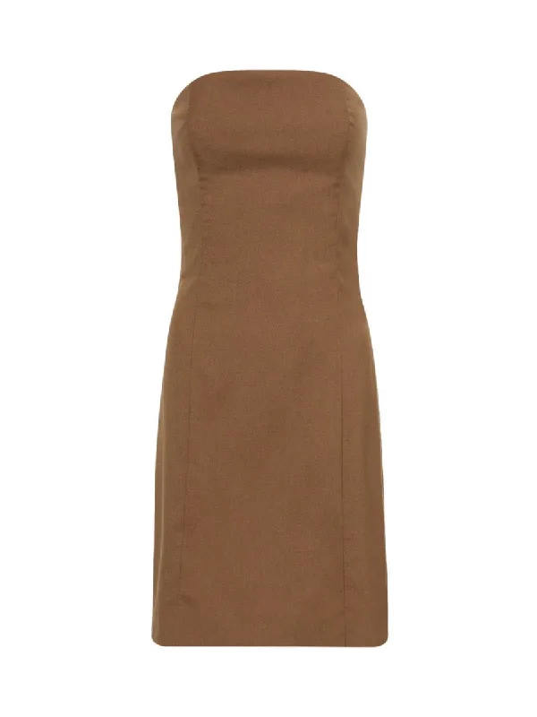 Major Savings Mini Wool Tailored Dress Truffle