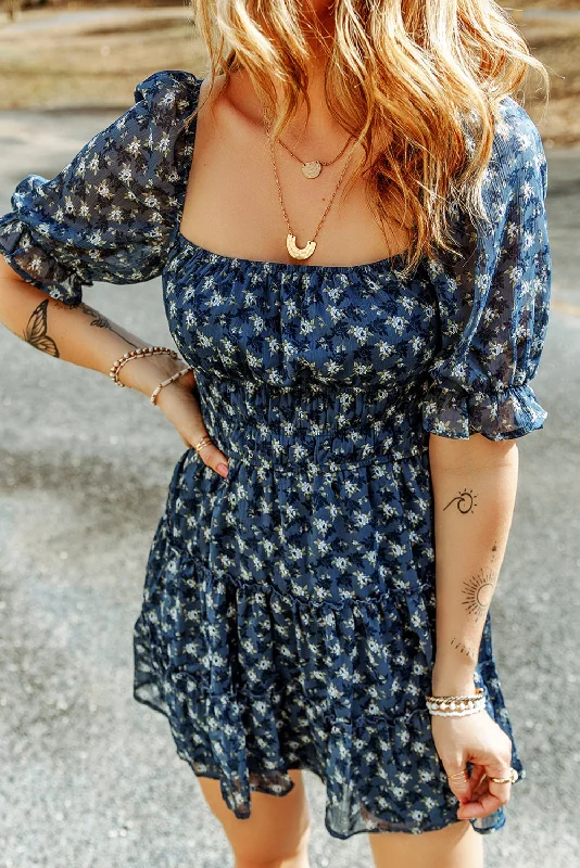 Hot Deal Nautical Blossom Smocked Dress