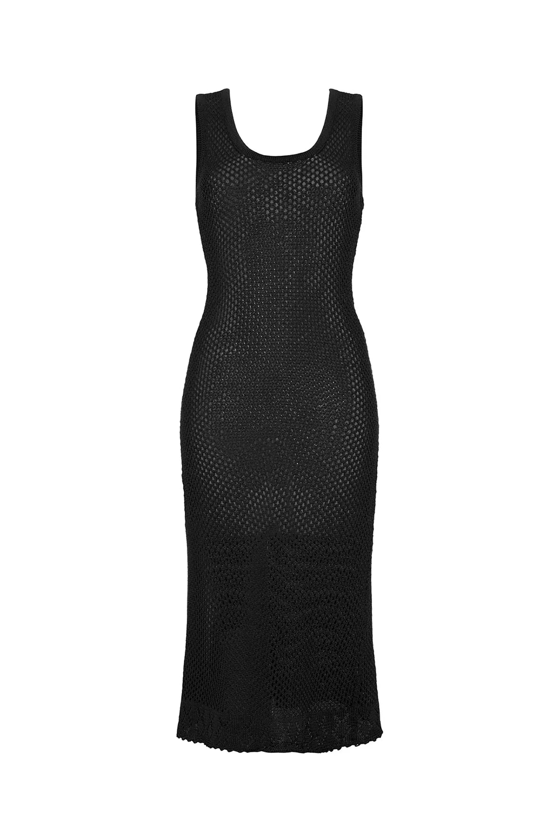 Daily Deals Net Midi Dress Black