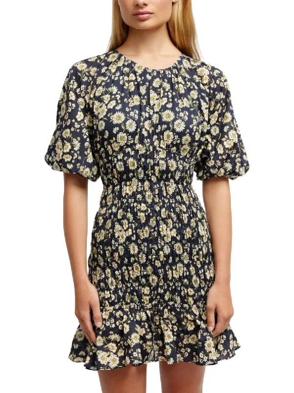 Hurry In Philippa Mini Dress Midnight Daisy