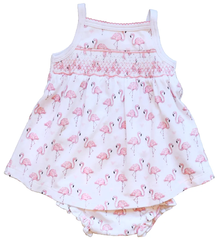 Clearance Items Pink Flamingo Smocked Dress