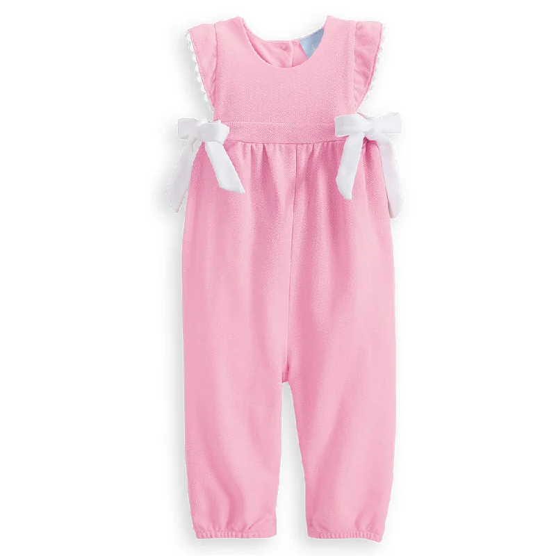 Year-End Sale Pique Jersey Berkley Overall- Pink with White