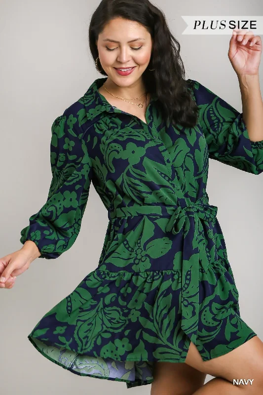 Discount Deals Plus Bold Blooms Dress