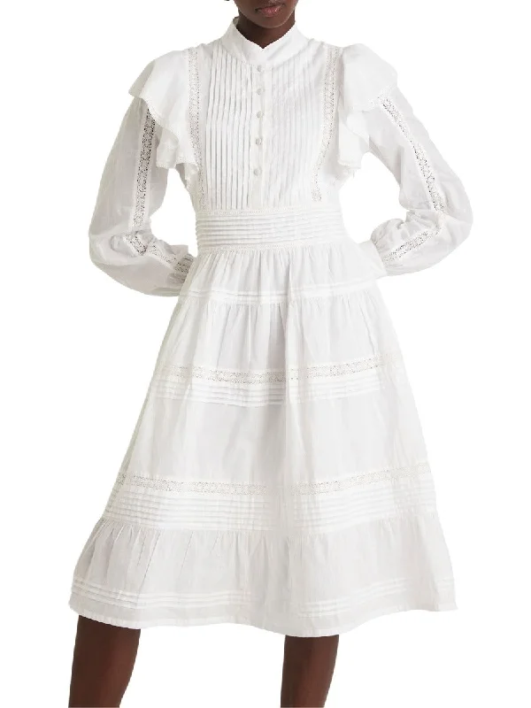 Online Specials Prairie Lace Long Dress White