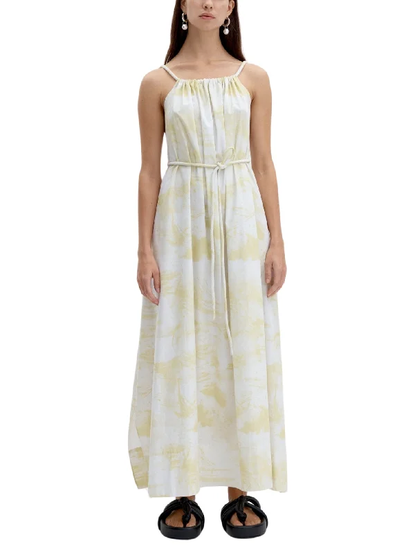 Limited Edition Scarlett Dress | Cirrus Print Lemon