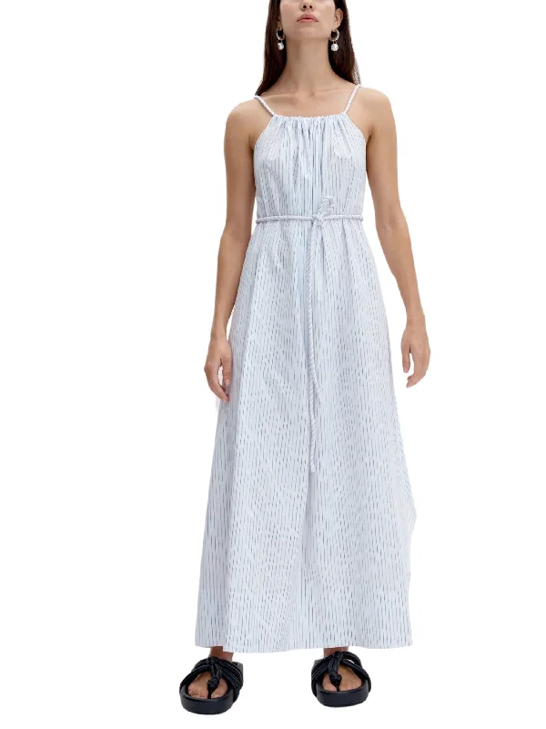 Mega Sale Scarlett Dress | Painted Pinstripe Blue