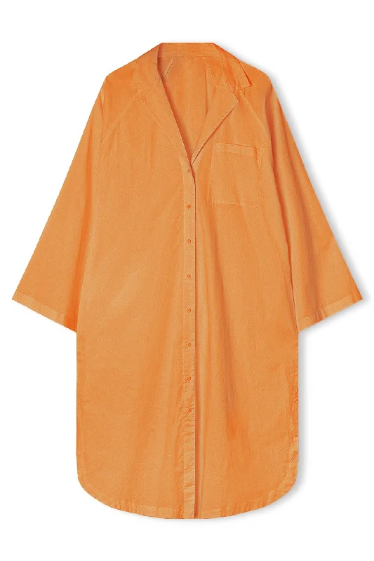 Lowest Prices Signature Shirt Dress - Tangerine