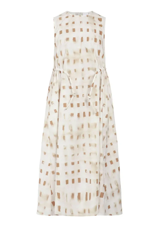 Epic Deals Skye Dress | Inverted Check Camel