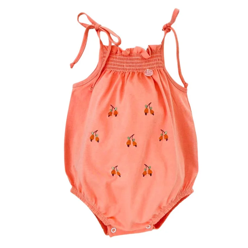 Steals and Deals Smocked Bubble with Embroidered Cashew Fruit