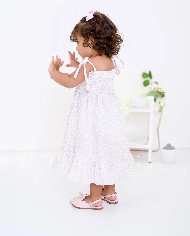 Limited Time Offer Smocked Floral Dress