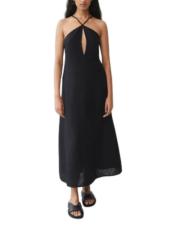 Today’s Deal Split Tie Dress Black