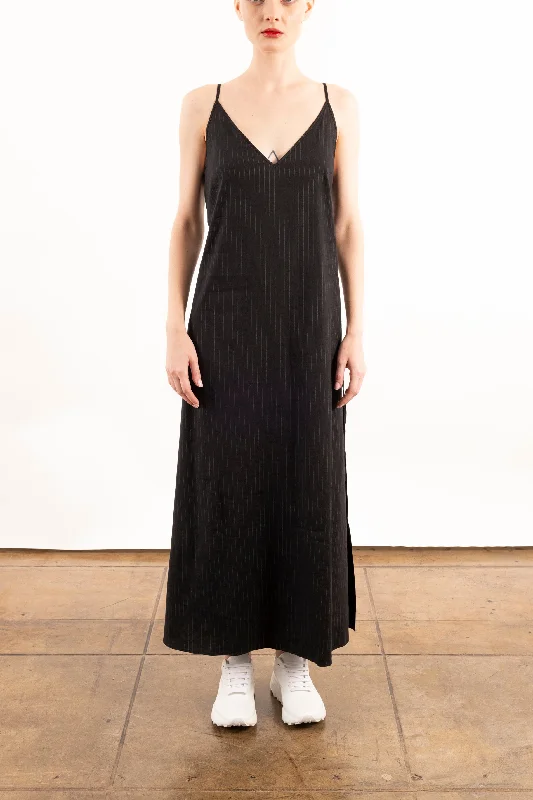The Best Prices Stretch Pin Stripe Linen Dress - YNES