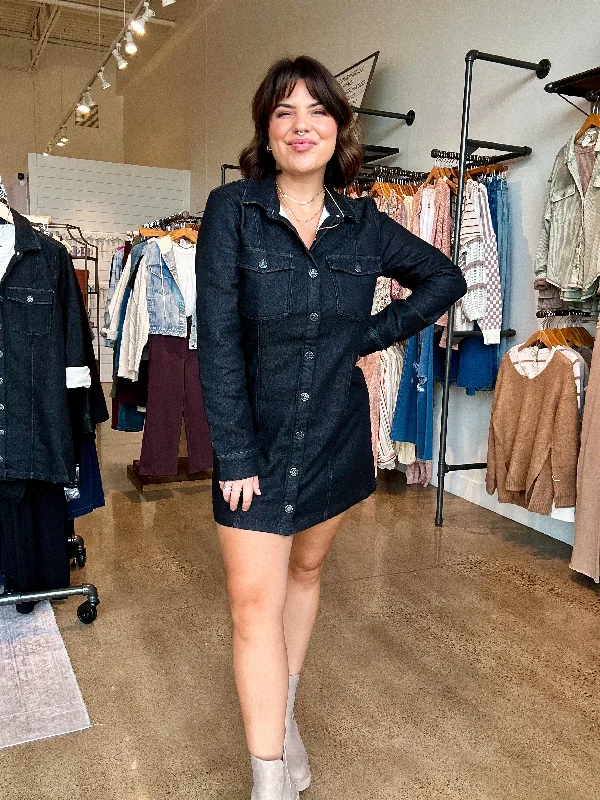 Special Price The Candice Knit Denim Dress