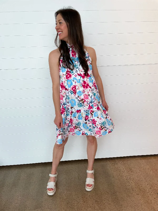 Fantastic Offers The Johanna Mock Neck Floral Dress