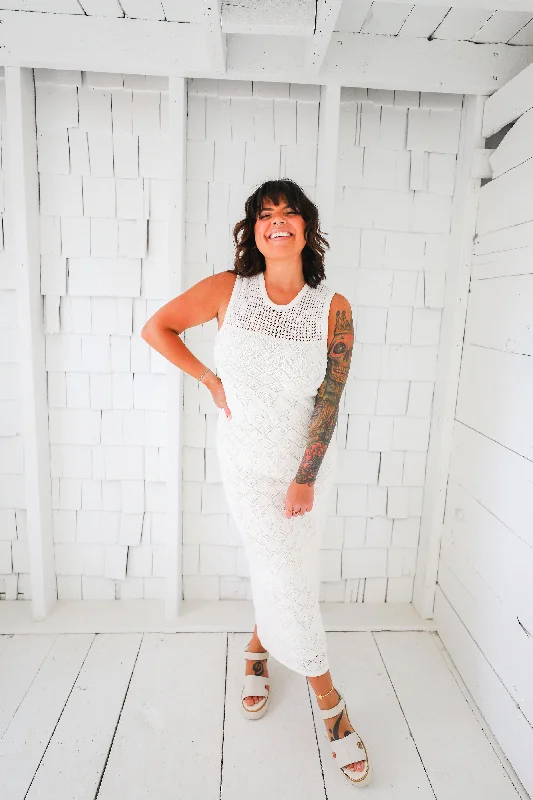 The Best Prices The Mallorca Crochet Midi Dress