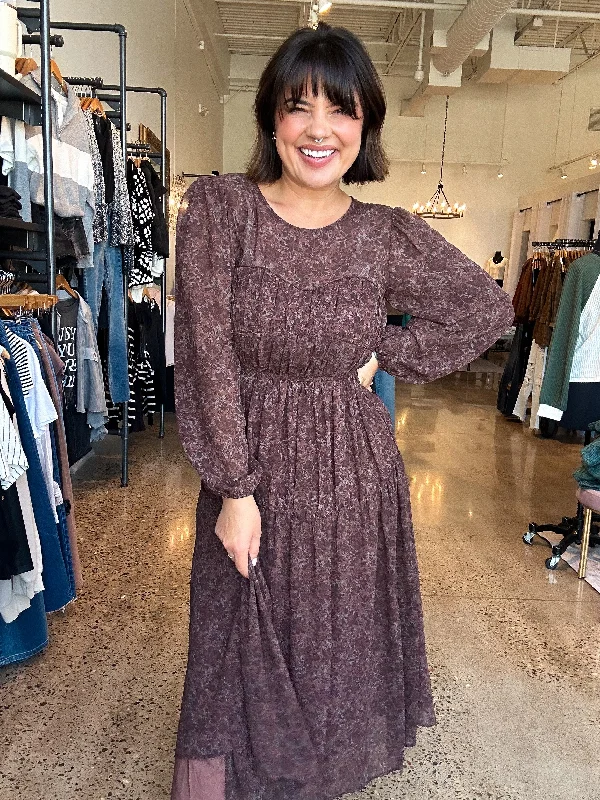 Best Deals The Olivia Long Sleeve Floral Maxi Dress