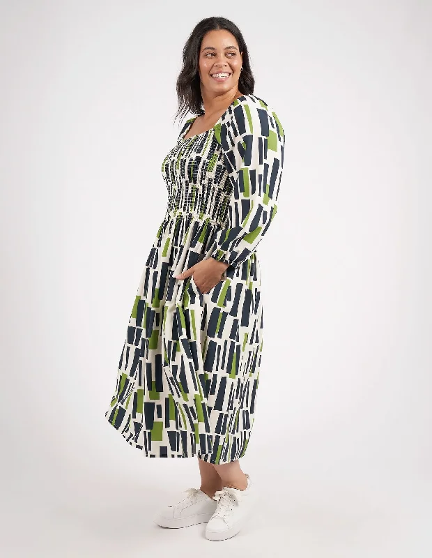 Exclusive Preview Valley Dress Geo Print