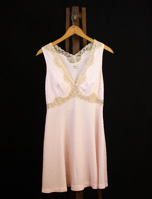 Lowest Price Vintage 60s Emilio Pucci Pink Sheer and Lace Nightgown Small