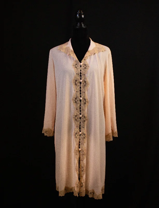 Bonus Savings Vintage 60s Emilio Pucci Pink Sheer Long Night Gown 60s Medium