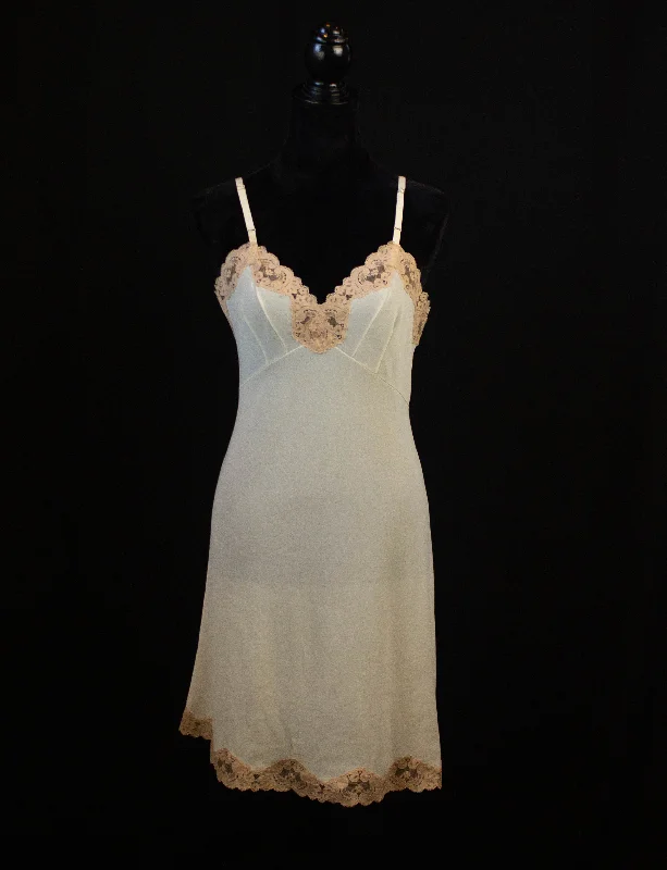 Bargain Blast Vintage 60s Emilio Pucci Sheer Slip Dress Nighty Cream Small