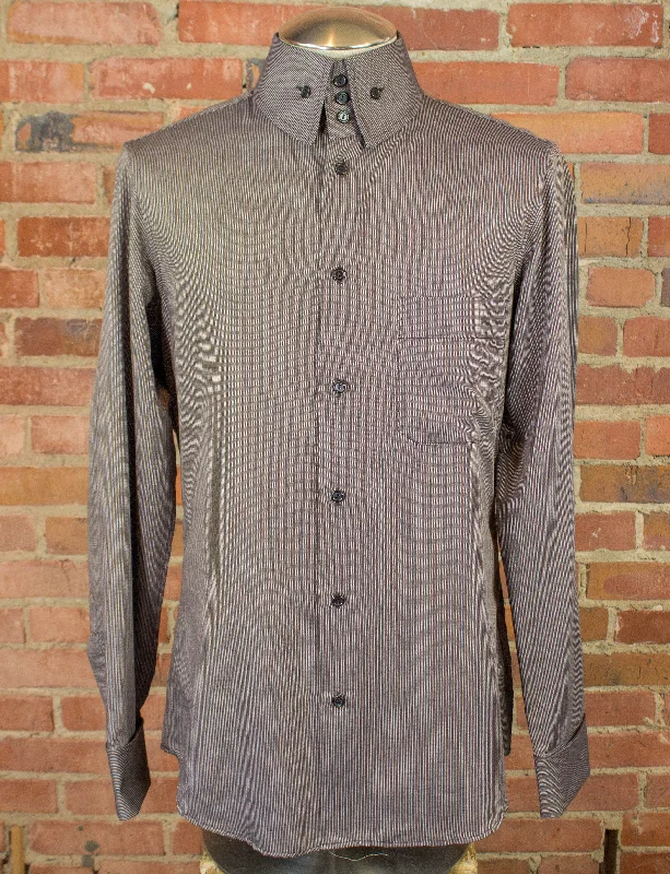 Members Only Vivienne Westwood Man Three Button Collar Dress Shirt Large