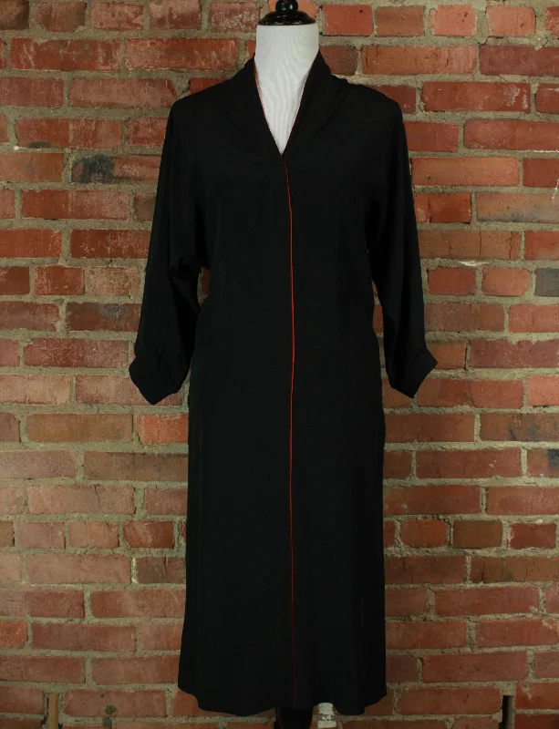 Weekend Special Women's Vintage Yves St. Tropez Black Silk Dress - Small