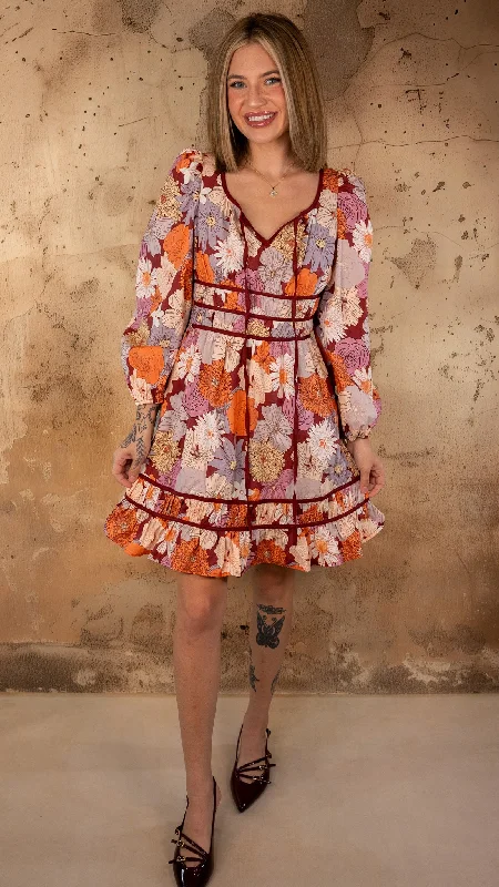 Exclusive Preview Andie Burgundy Mix Dress