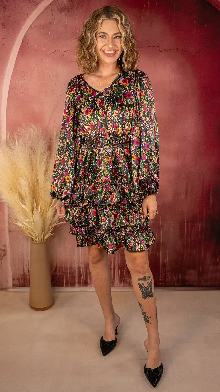 Flash Sale Aubree Satin Tiered Dress