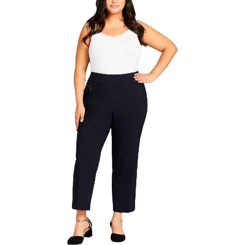 Instant Discount Avenue Womens Plus Mid-Rise Comfort Waist Straight Leg Pants