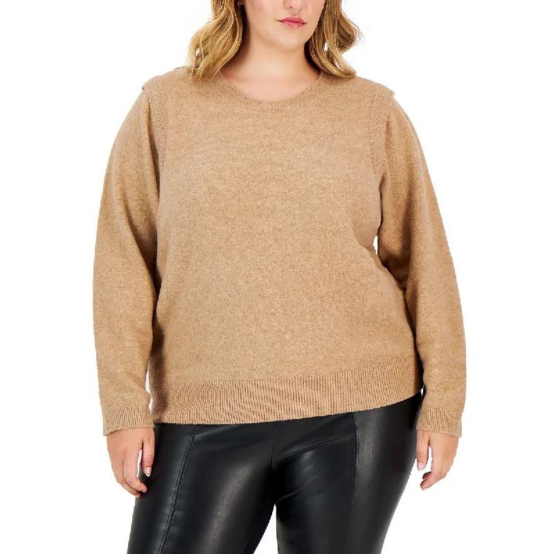 Get It Before It’s Gone Calvin Klein Womens Ribbed Trim Knit Crewneck Sweater