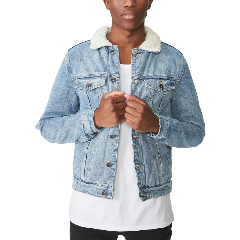 New Markdowns Cotton On Mens Borg Shearling Heavy Denim Jacket