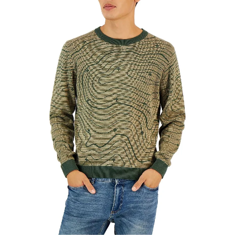 Year-End Sale CRWTH Mens Cotton Knit Crewneck Sweater