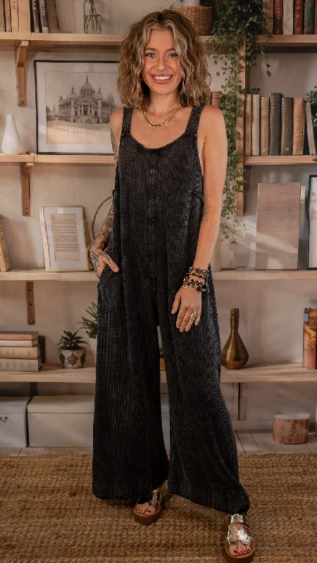 Sneak Peek Sale Easygoing Black Jumpsuit
