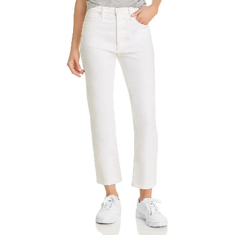 Take Advantage Mother Womens The Tomcat High Rise Button Fly Ankle Jeans