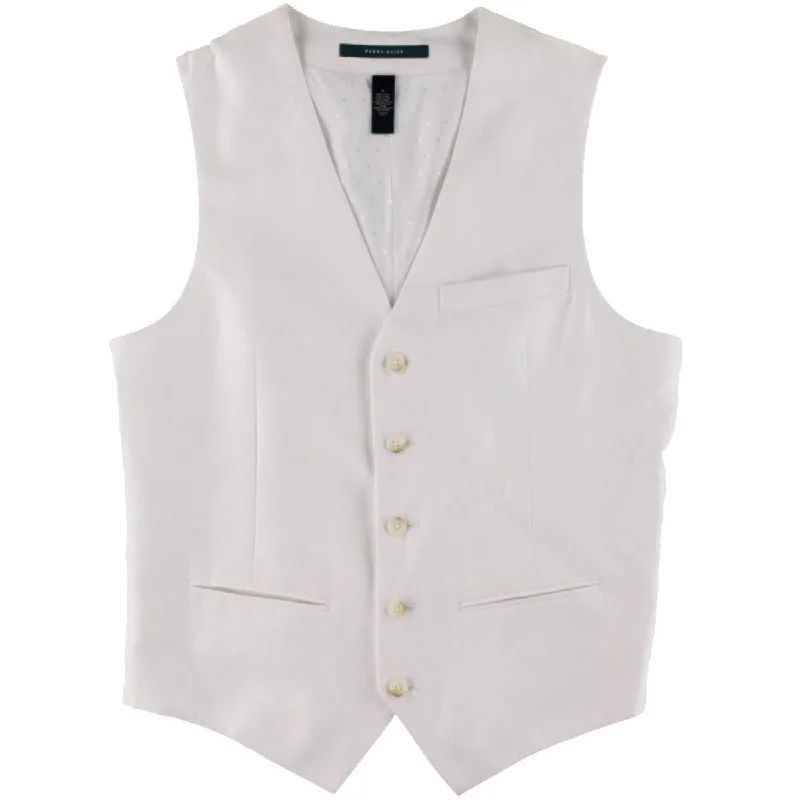 Exclusive Access Perry Ellis Mens V-Neck Linen Suit Vest