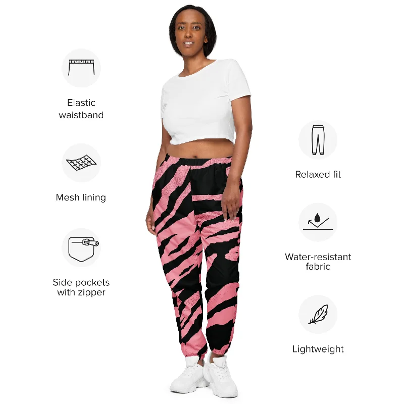 Act Now Pink Tiger Print Track Pants