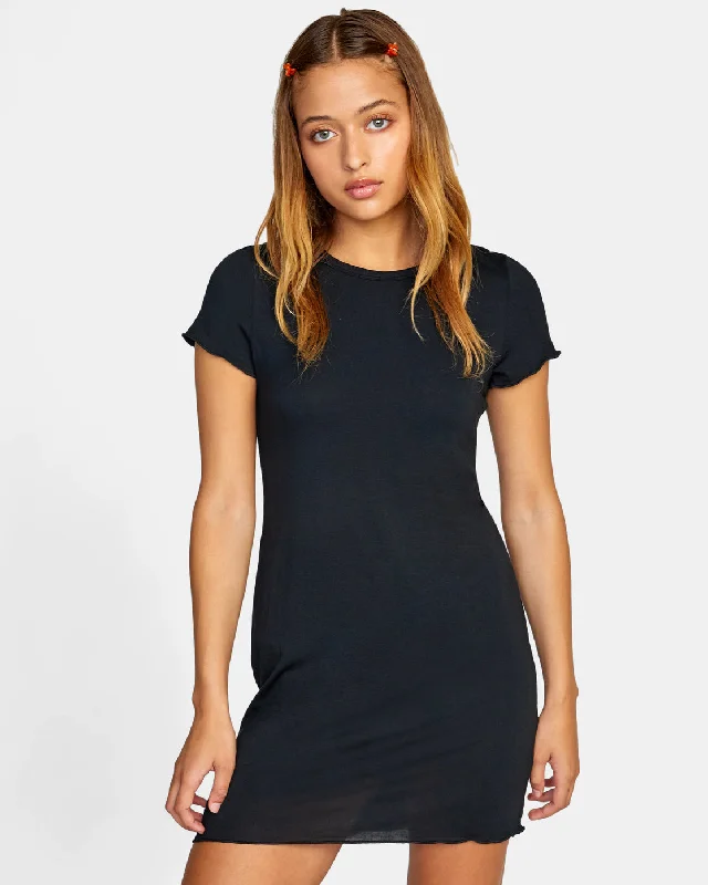 Price Break Rover T-Shirt Dress - RVCA Black